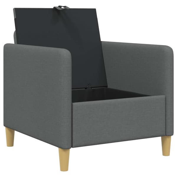 Soffa med förvaring Mörkgrå 72 x 78 x 87 cm Polyester