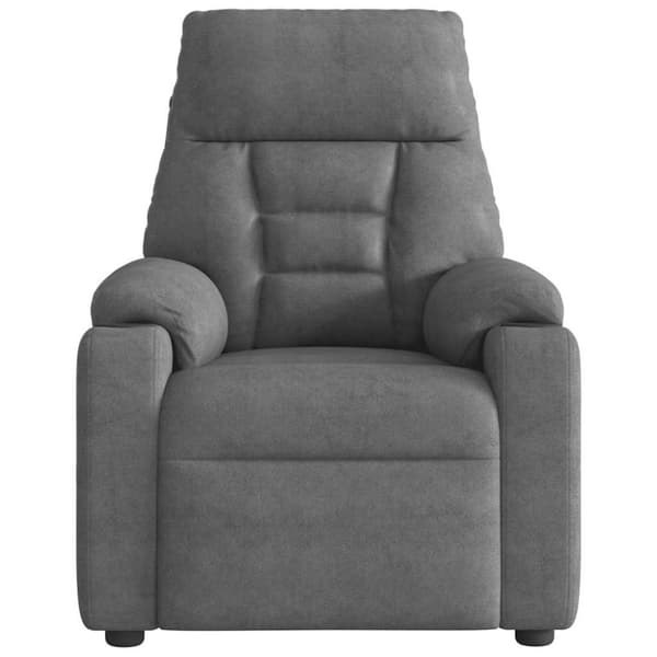 Reclinerfåtölj mörkgrå mikrofibertyg