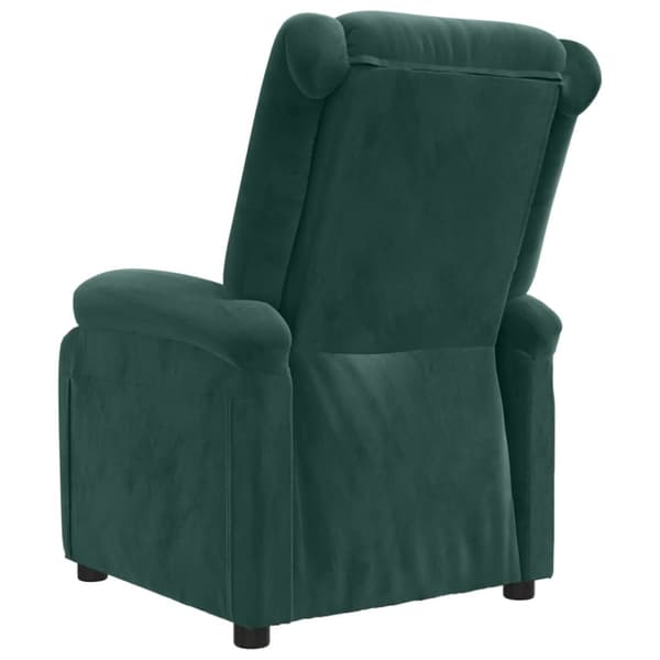 Reclinerfåtölj mörkgrön sammet