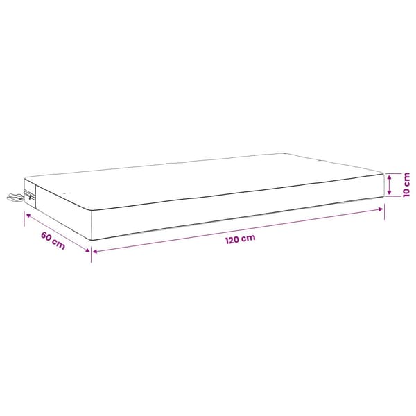 Sittkudde SOEST 100% Polyester Svart 120 x 60 x 10 cm