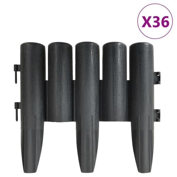 Rabattkanter 36 st antracit 10 mm PP