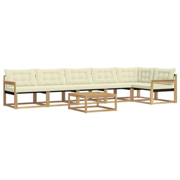 Utomhussoffset 7 pcs Vit och grädde 79 x 79 x 37 cm