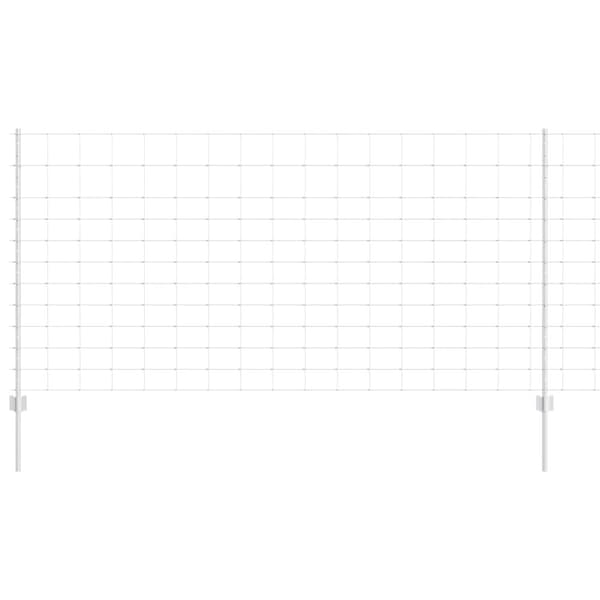 Stängsel med stolpe Silver 1,2 x 25 m Stål