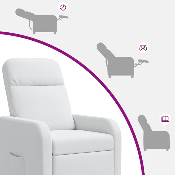 Recliner Vit Tyg