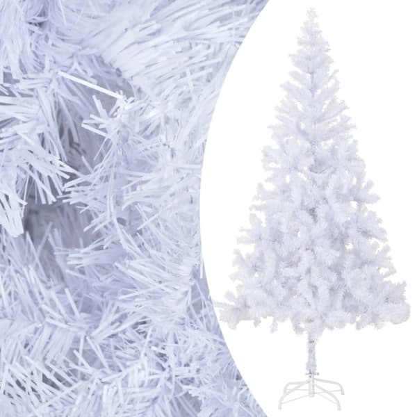Belyst plastgran med kulor 210 cm 910 grenar