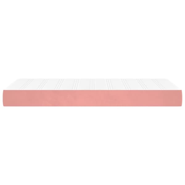 Pocketresårmadrass medium rosa 80x210x20 cm sammet