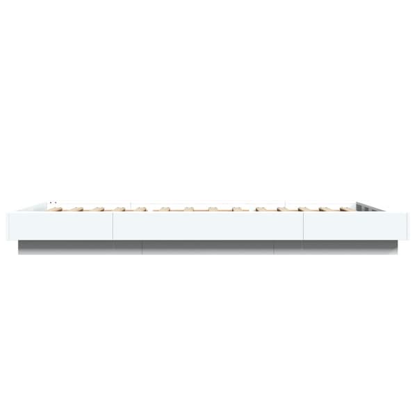 Golvsängsram Vit 80 x 210 cm Konstruerat trä