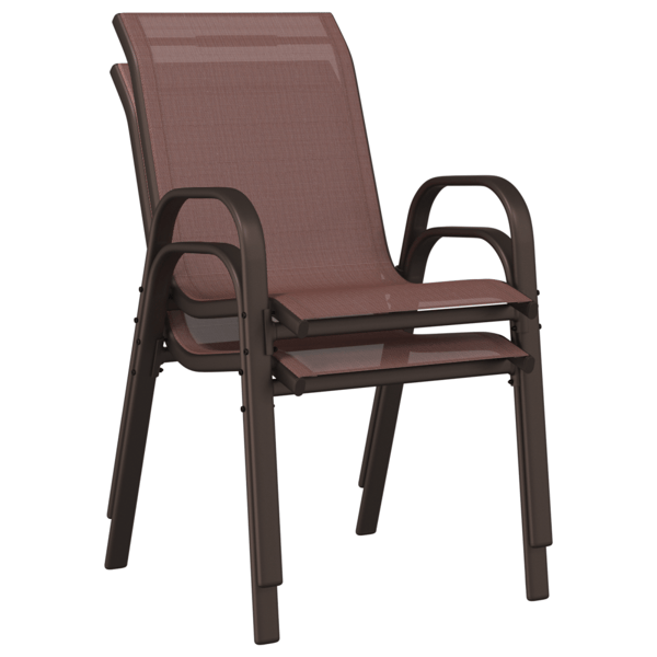 Trädgårds Bistro Set 3 pcs Brun Stål