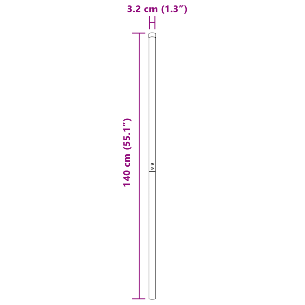 Stängselstolpe 2 pcs Grön Pulverlackerad stål