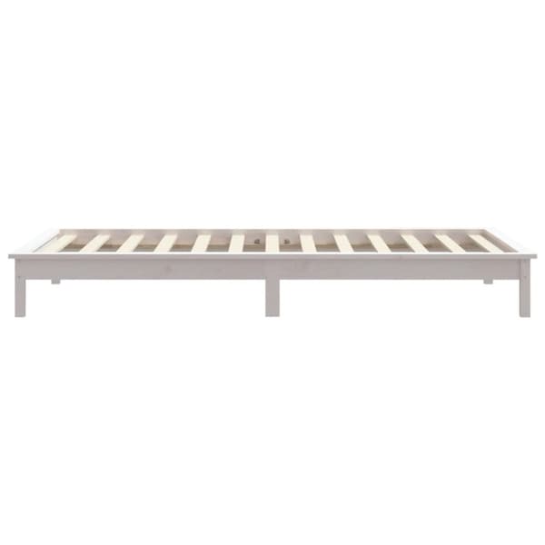 Sängram vit 90x200 cm massiv furu