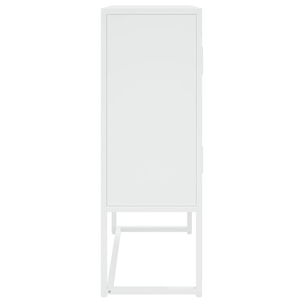 Högskåp vit 80x35x100 cm stål
