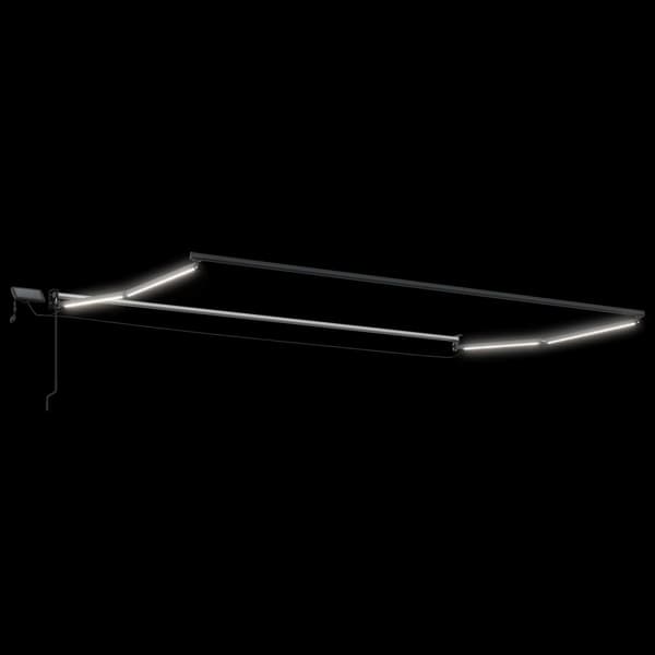 Manuell utdragbar markis med LED-lampor 4,5 × 3 m