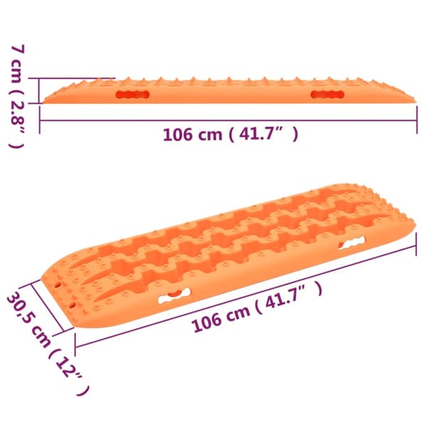Greppmattor 2 st orange 106x30,5x7 cm nylon