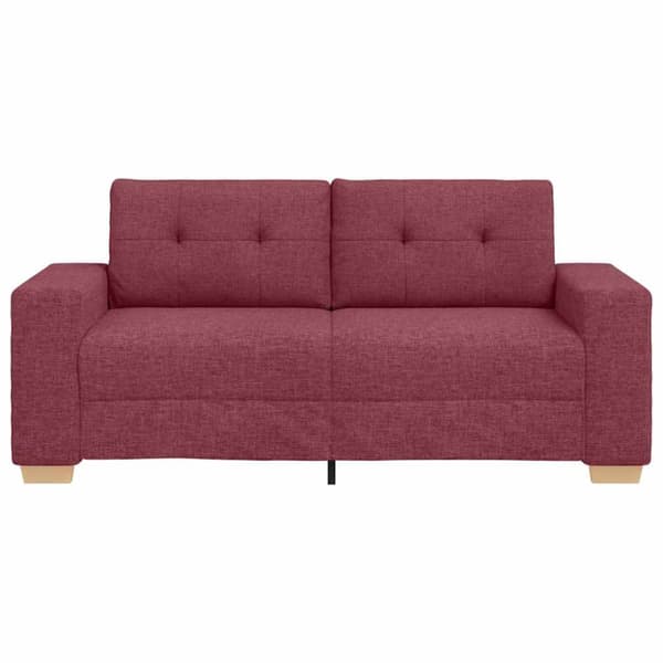 Tvåsitssoffa vinröd 180x77x82 cm tyg