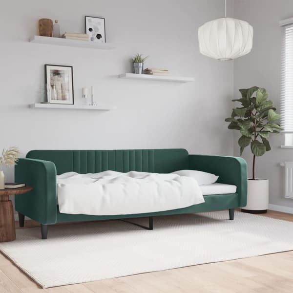 Dagbädd mörkgrön 100x200 cm sammet