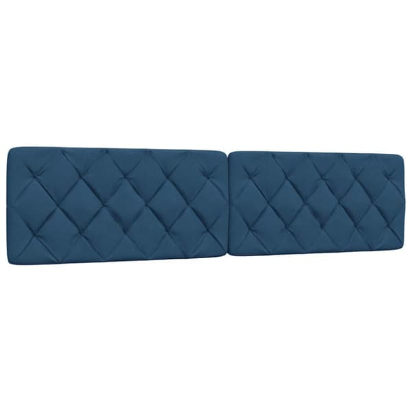 Bed Frame without Mattress Blue 200x200 cm Fabric