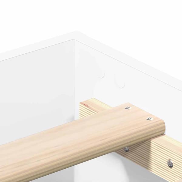 Sängram 2 pcs Vit 152 x 203 cm Konstruerat trä