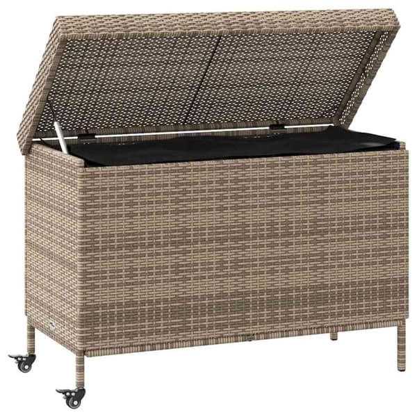 Dynbox på hjul grå 110x55x73 cm konstrottning