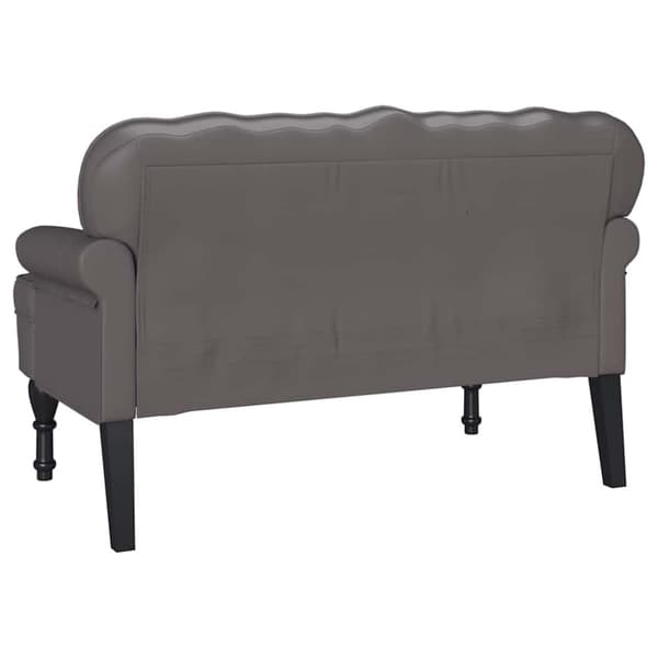 Chesterfield Bänk Grå 119,5 x 64,5 x 75 cm Konstläder