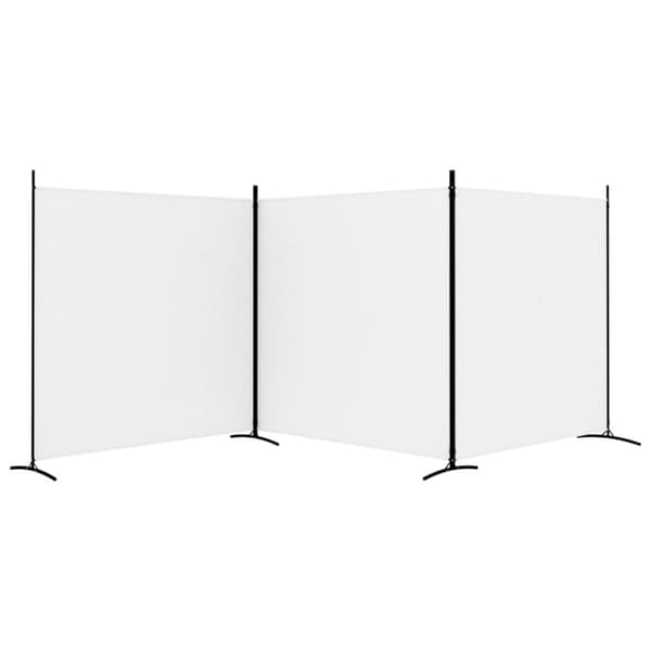 Rumsavdelare 3 paneler vit 525x180 cm tyg