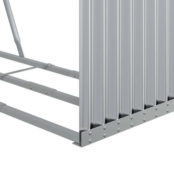 Vedställ silver 120x45x140 cm galvaniserat stål