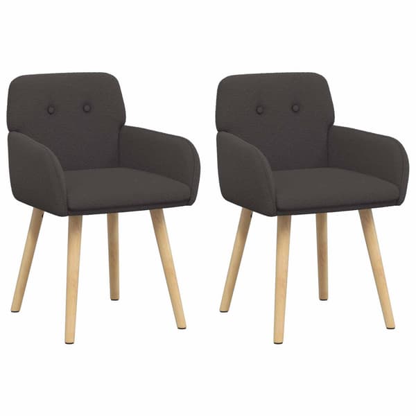 Matstolar 2 pcs Bouclé Mörkgrå 59 x 57 x 85 cm
