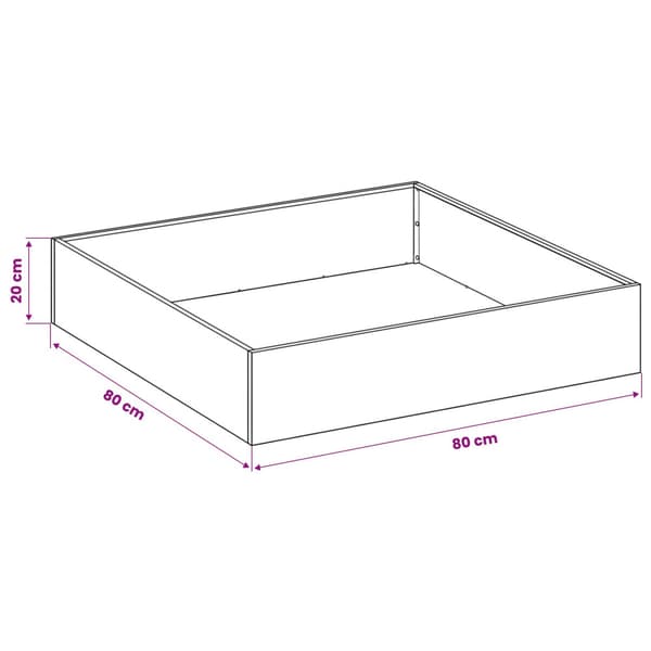 Trädgårdsplanterare 2 st Antracit 80 x 80 x 20 cm