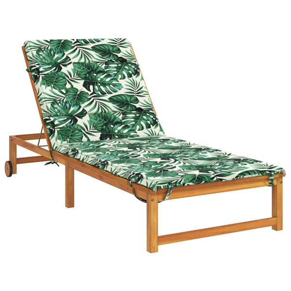 Solstol Kudde GEMERT 100% Polyester Bladmönster 200 x 80 x 3 cm