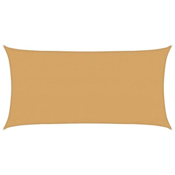 Solsegel 160 g/m² rektangulär sand 3x6 m HDPE