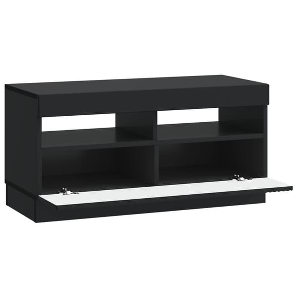 LED TV-skåp Svart Konstruerat trä