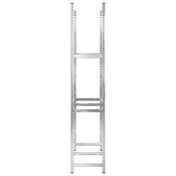 Däckställ 3 hyllplan silver 4 st 110x40x200 cm stål