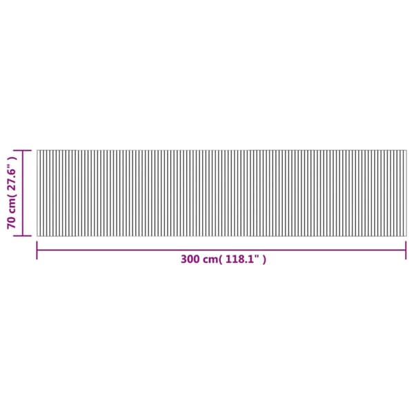 Matta rektangulär grå 70x300 cm bambu