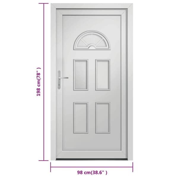 Ytterdörr vit 98x198 cm PVC