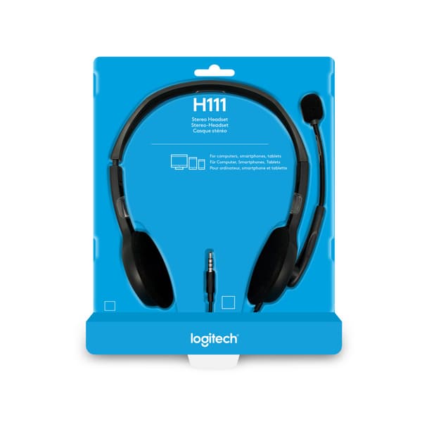 Logitech H111 Headset Kabel Huvudband Kontor/callcenter Grå