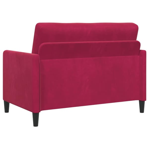 Soffa med förvaring Vinröd 122 x 78 x 87 cm Polyester