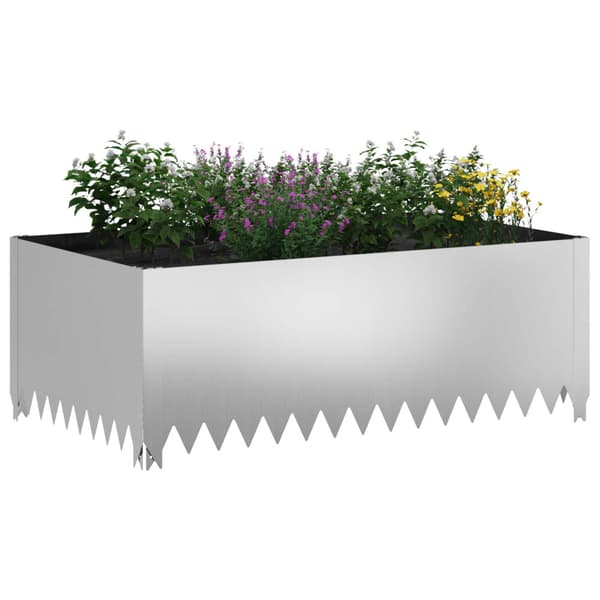 Kant för gräsmatta 100 x 60 x 35 cm Stål Silver