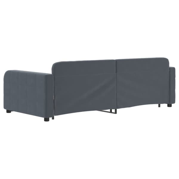 Dagbädd utdragbar mörkgrå 90x200 cm sammet