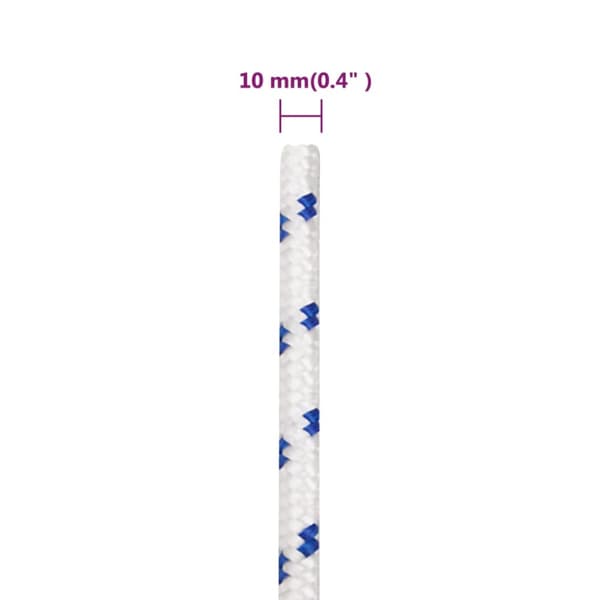 Båtlina vit 10 mm 25 m polypropylen