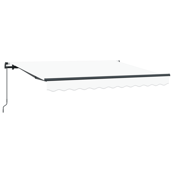 Utfällbar markis Vit 250 x 200 cm tyg
