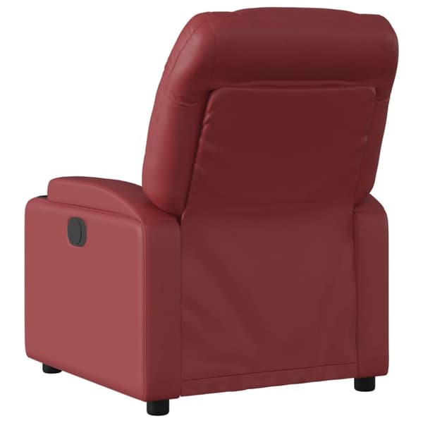 Massagefåtölj vinröd konstläder