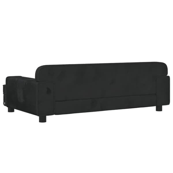 Hundbädd svart 90x53x30 cm sammet
