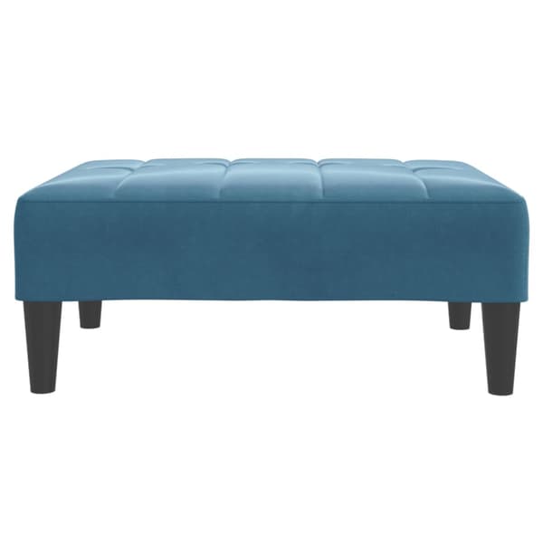 Fotpall Blå 77x55x31 cm sammet