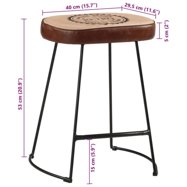 Barstolar 2 st mörkbrun 40x29,5x53 cm