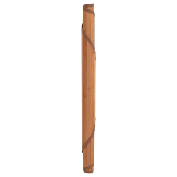 Matta rund brun 80 cm bambu