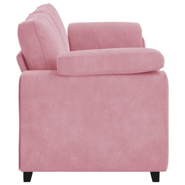 3-sitssoffa rosa 220x77x82 cm sammet