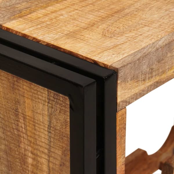 Vinställ Brun 100 x 45 x 33 cm Solid Grov Mangoträ