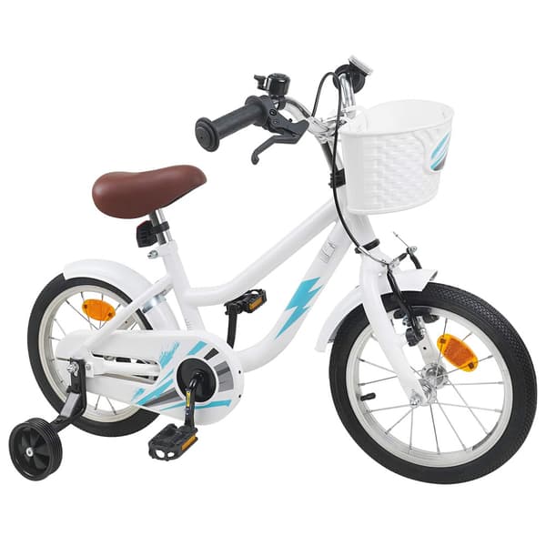 Barncykel 16 Tum för 4-6 år gamla Vit