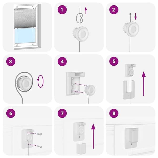 Plisserad persienn ljusgrå 65x200cm tyg bredd 64,4cm polyester