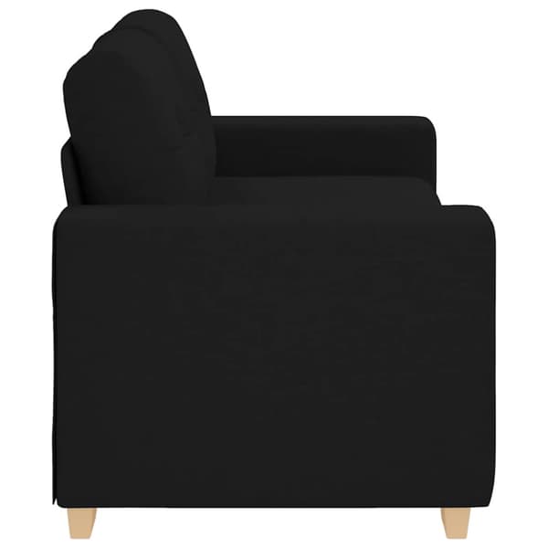 Loveseat soffa svart 180x77x82 cm tyg