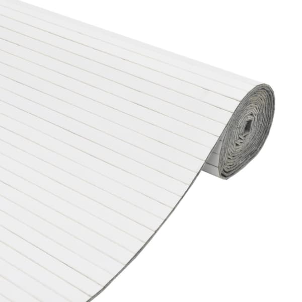 Rumsavdelare vit bredd 400 cm höjd 165 cm bambu
